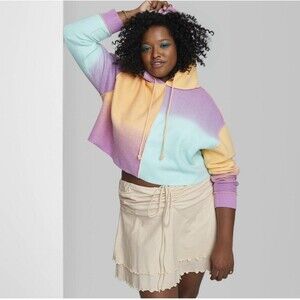 Cute colorful cropped hoody
